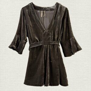 vintage Old Navy crushed velvet tunic top whimsigoth 90s Y2K